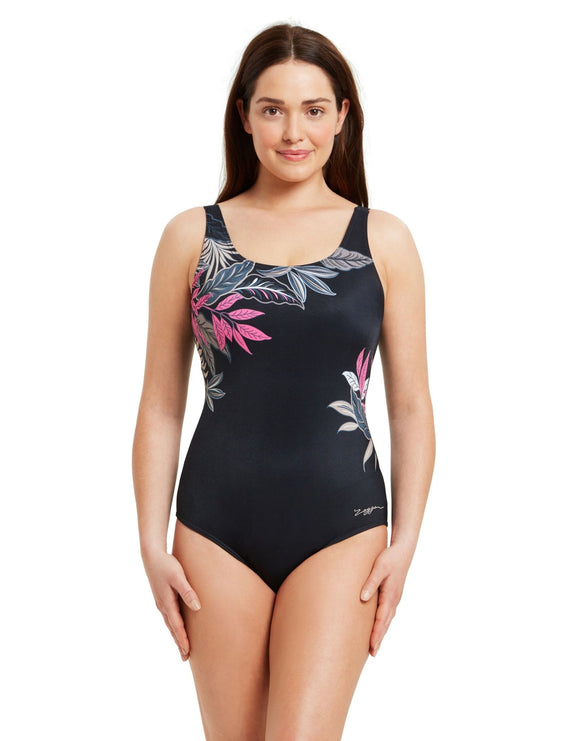 Zoggs - Aruba Adjustable Scoopback Swimsuit - Model Front
