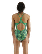 TYR Atolla Durafast Lite Diamondfit Swimsuit - Green - Back