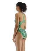 TYR Atolla Durafast Lite Diamondfit Swimsuit - Green - Back