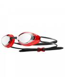 TYR - Black Hawk Racing Mirrored Swimming Goggle - Silver/Red - Front Mirror Lenses