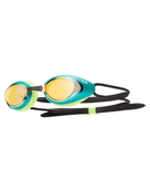 TYR - Black Hawk Racing Mirrored Swimming Goggle - Gold/Green - Front Mirror Lenses