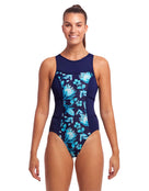 Funkita - Blue Bel Hi Flyer Swimsuit - Model Front / Swimsuit Front Design