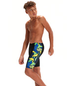 Speedo - Boys Allover Panel Jammer - Black/Multi - Side 2