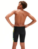 Speedo - Boys Allover Panel Jammer - Black/Multi - Model Back - Product Back Design