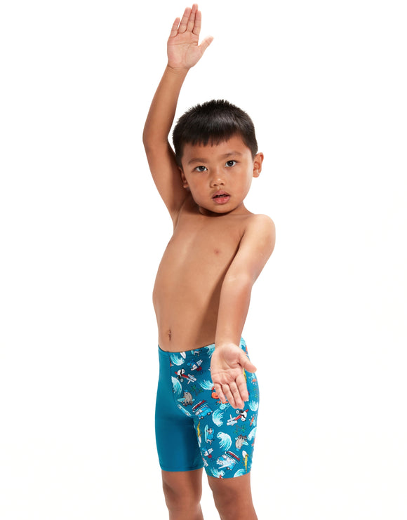 Speedo - Tots Boys Digital Allover Jammer - Pluto Blue - Model Front