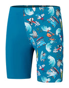 Speedo - Tots Boys Digital Allover Jammer - Pluto Blue - Jammer Front Surf Design
