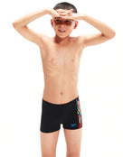 Speedo - Boys Digital Panel Aquashort - Model Front Pose