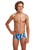 Funky Trunks - Boys Pengoo Parade Swim Trunks - Front Model Pose