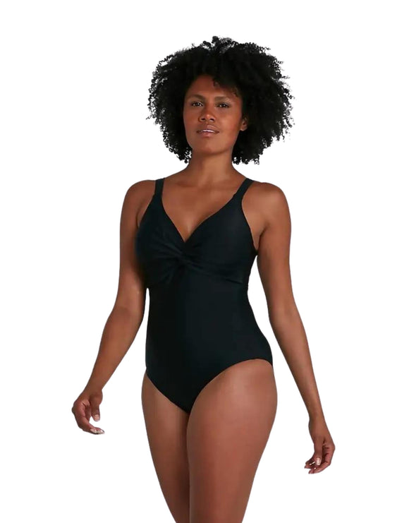 Speedo - Womens Brigitte Swimsuit - Black - Model Front