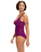 Speedo - Brigitte One Piece Swimsuit - Model Side / Swimsuit Side - Purple 
