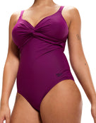 Speedo - Brigitte One Piece Swimsuit - Swimsuit Front Close - Purple