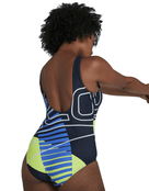 Speedo - Womens Core Placement U-Back Swimsuit - Navy - Back 