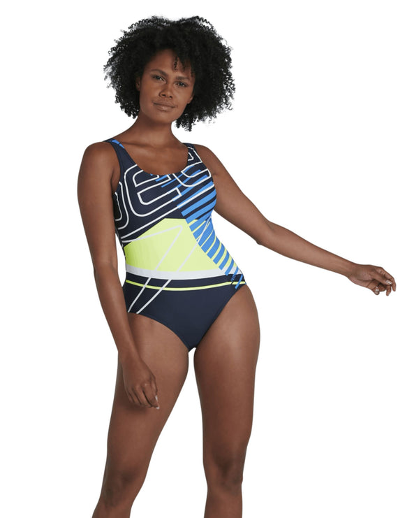 Core Placement U-Back Swimsuit - Navy