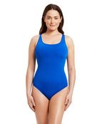 Zoggs Womens Cottesloe Powerback Swimsuit - Front - Royal 
