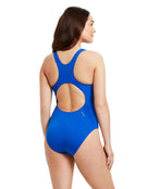 Zoggs Womens Cottesloe Powerback Swimsuit - Back - Royal