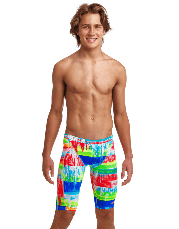 Funky Trunks - Boys Dye Hard Swim Jammer - Model Front