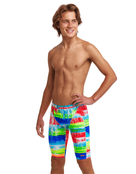 Funky Trunks - Boys Dye Hard Swim Jammer - Front Model Pose