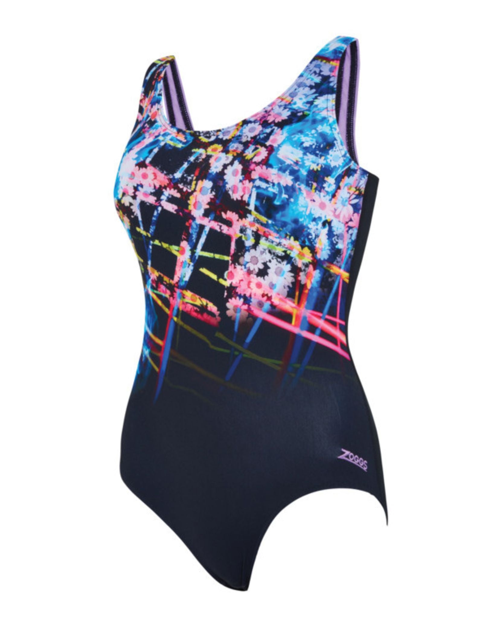 Zoggs Digital Daisy Actionback Swimsuit | Simply Swim | Simply Swim UK
