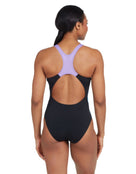 Zoggs - Digital Daisy Actionback Swimsuit - Model Back