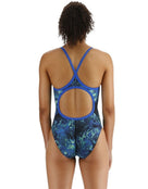 TYR Diploria Diamondfit Swimsuit - Blue/Green - Back