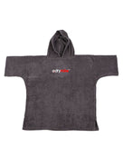 Dryrobe - Kids Organic Cotton Short Sleeve Towel Poncho - 5-9 yrs - Product Only Front - Slate Grey
