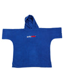Dryrobe - Kids Organic Cotton Short Sleeve Towel Poncho - 5-9 yrs - Product Only Front - Royal Blue 