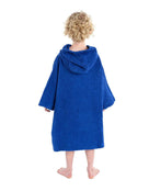 Dryrobe - Kids Organic Cotton Short Sleeve Towel Poncho - 5-9 yrs - Model Back - Royal Blue