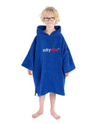 Dryrobe - Kids Organic Cotton Short Sleeve Towel Poncho - 5-9 yrs - Model Front - Royal Blue
