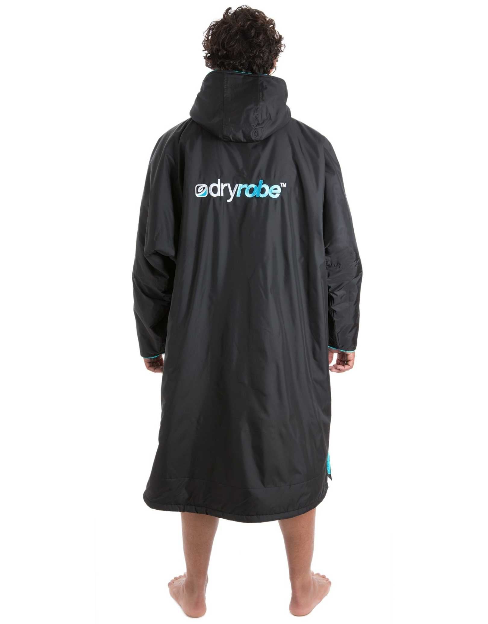 Dryrobe Advance Long Sleeve Towel Robe - Black/Blue | Simply Swim ...