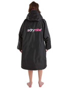 Dryrobe Childrens Advance Long Sleeve - 10-13 yrs/Black/Pink - Back