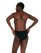 Speedo Womens ECO Endurance Plus Thinstrap Swimsuit - Back - Black