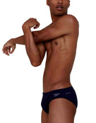 Speedo - Mens Endurance Plus 7cm Sportsbrief - Navy - Model Side Pose