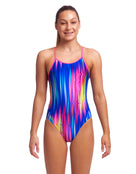 Funkita - Girls Event Horizon Diamond Back Swimsuit - Model Front