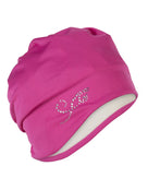 Fashy Applique Fabric Swim Cap - Pink - Product Side