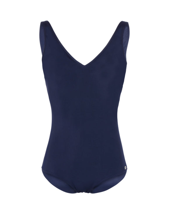 Fashy Classic V-Back Swimsuit - Navy - Front