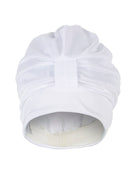 Fashy Draped Fabric Swim Cap - White - Product Front