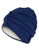 Fashy Draped Fabric Swim Cap - Navy - Product Side