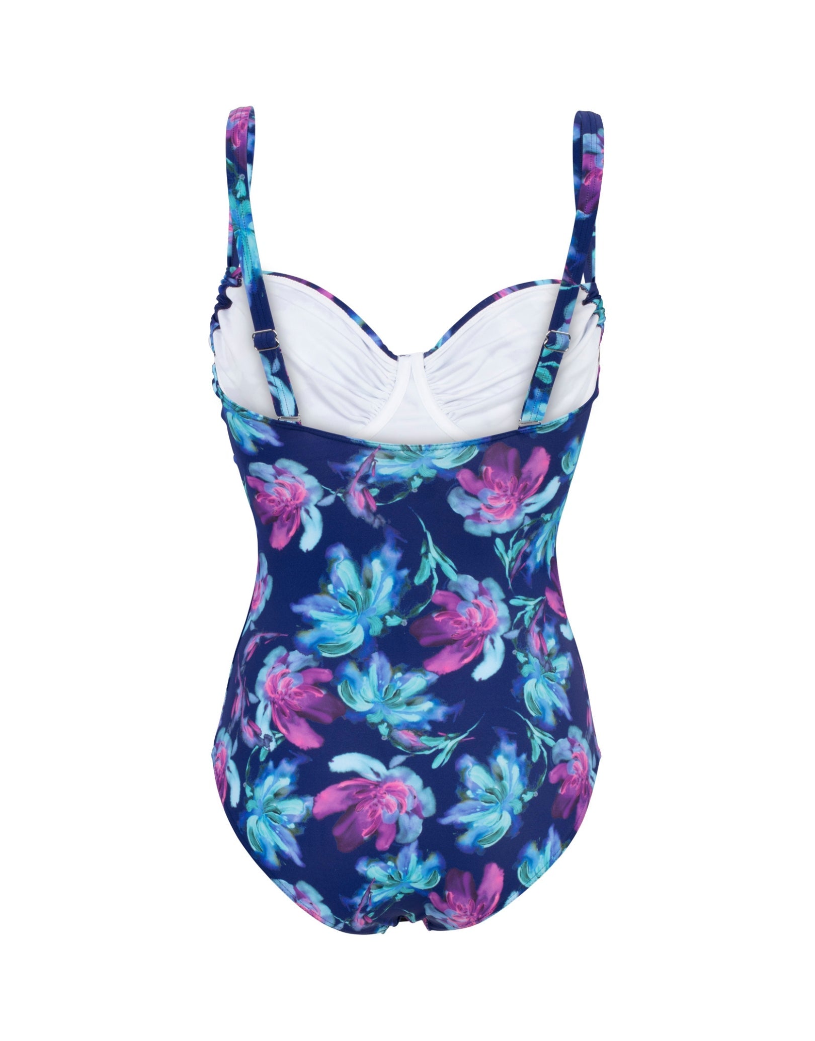 Floral Adjustable Swimsuit - Navy/Purple | Simply Swim | Simply Swim UK