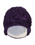 Fashy Frill Fabric Swim Cap - Purple - Product Front