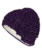Fashy Frill Fabric Swim Cap - Purple - Product Side