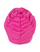 Fashy Pleated Fabric Swim Cap - Pink - Product Back