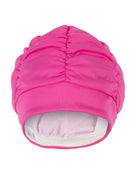 Fashy Pleated Fabric Swim Cap - Pink - Product Front