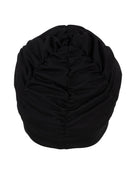 Fashy Pleated Fabric Swim Cap - Black - Product Back
