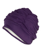 Fashy Pleated Fabric Swim Cap - Purple