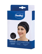 Fashy Sparkle Fabric Swim Cap - Black - Packaging
