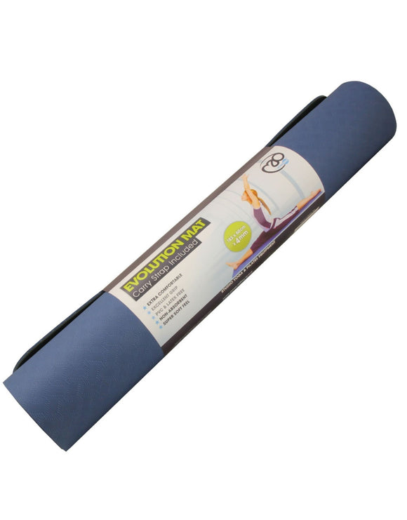 Fitness Mad Evolution 4mm Yoga Mat - Bue