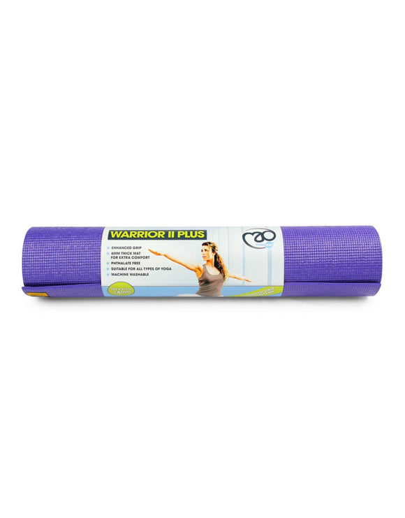 Fitness Mad Warrior II Plus 6 mm Yoga Mat - Purple