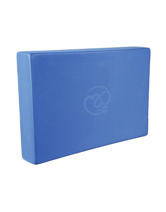 Fitness-Mad - Yoga Block - Blue - Front/Side - Product Logo