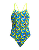 Funkita - Girls B1 Diamond Back Swimsuit - Product Front / Design - Blue&Yellow