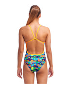 Funkita - Girls Big Bronto Single Strap Swimsuit - Model Back / Swimsuit Back Design